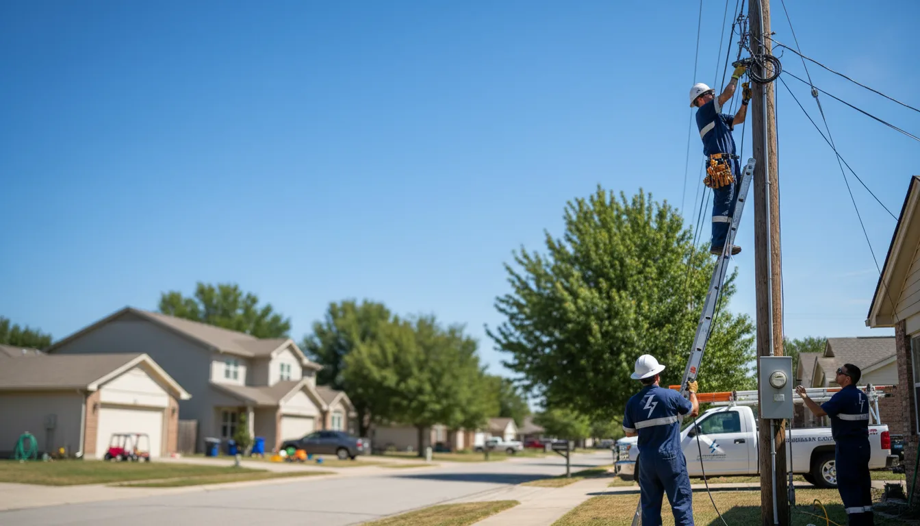 Residential electrician providing installation services in Clontarf, MN